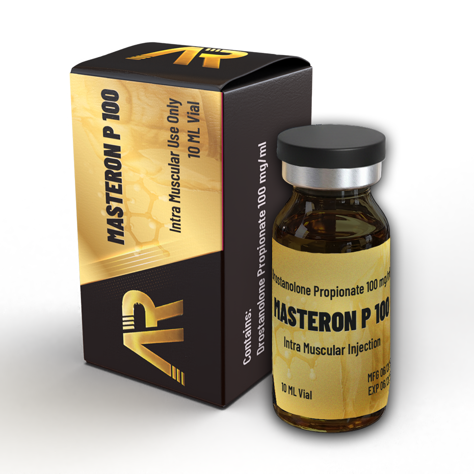 אריזת תרופה ויאל של מסטרון קצר 100 להזרקה תוך-שרירית.