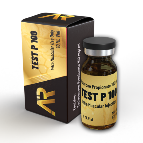 אריזת תרופה להזרקה שרירית, בצבעי שחור וצהוב, עם בקבוקון זכוכית.