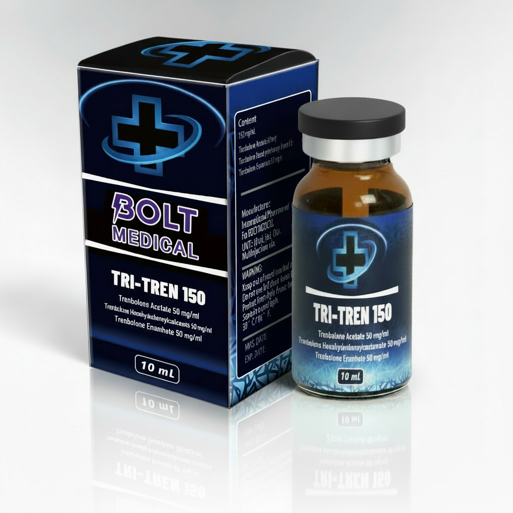 אריזת תרופה רפואית בצבעי כחול ושחור, בקבוק וקופסה של Bolt Medical.