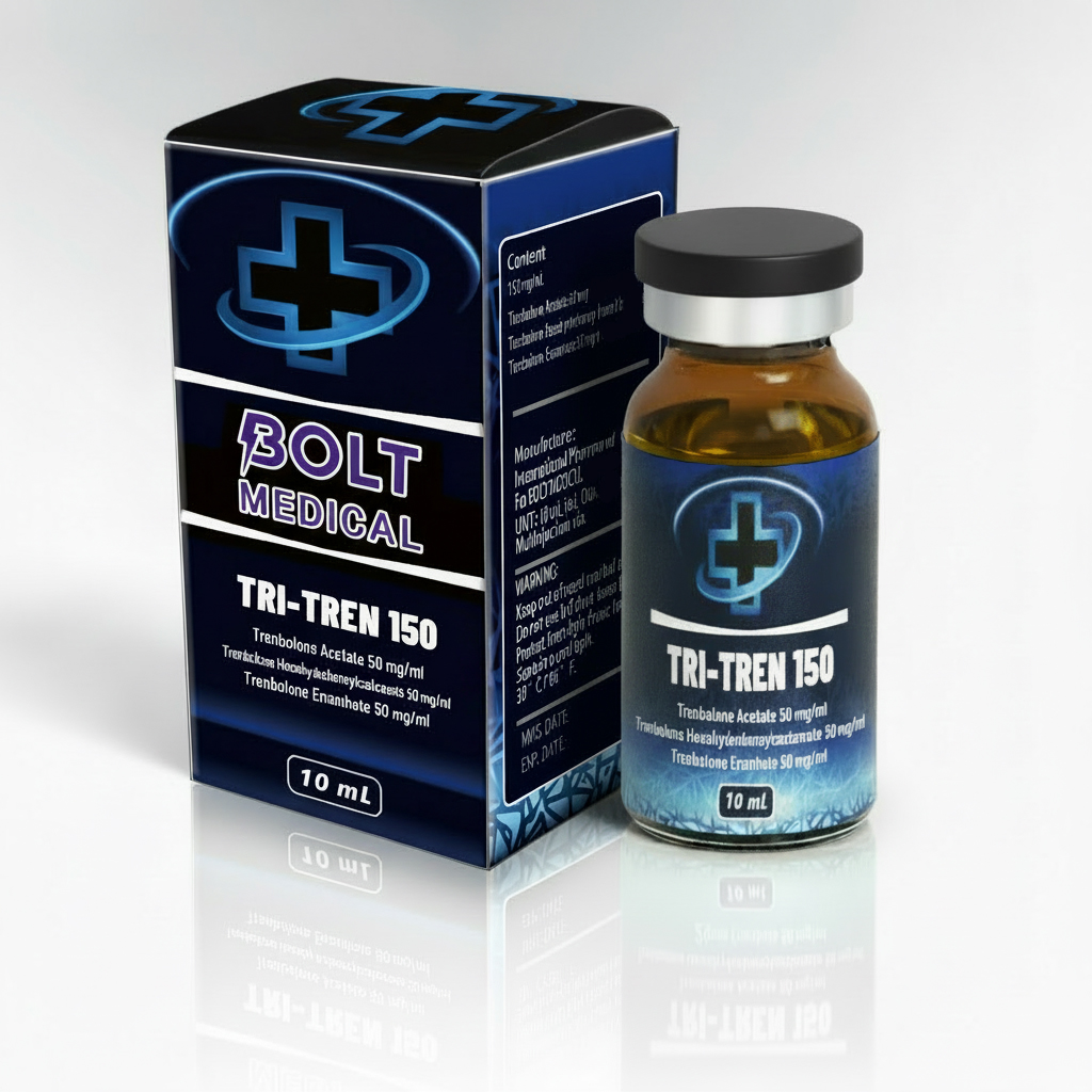 אריזת תרופה רפואית בצבעי כחול ושחור, בקבוק וקופסה של Bolt Medical.