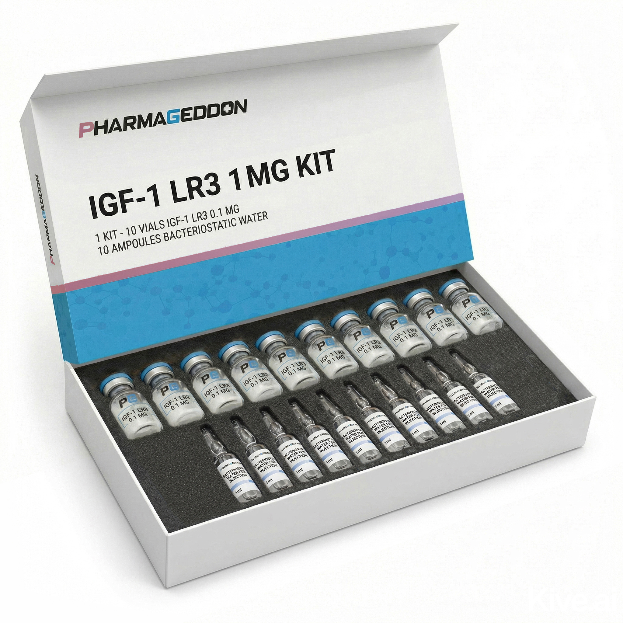 קיט IGF1 LR3 כולל מים בקטריוסטטים