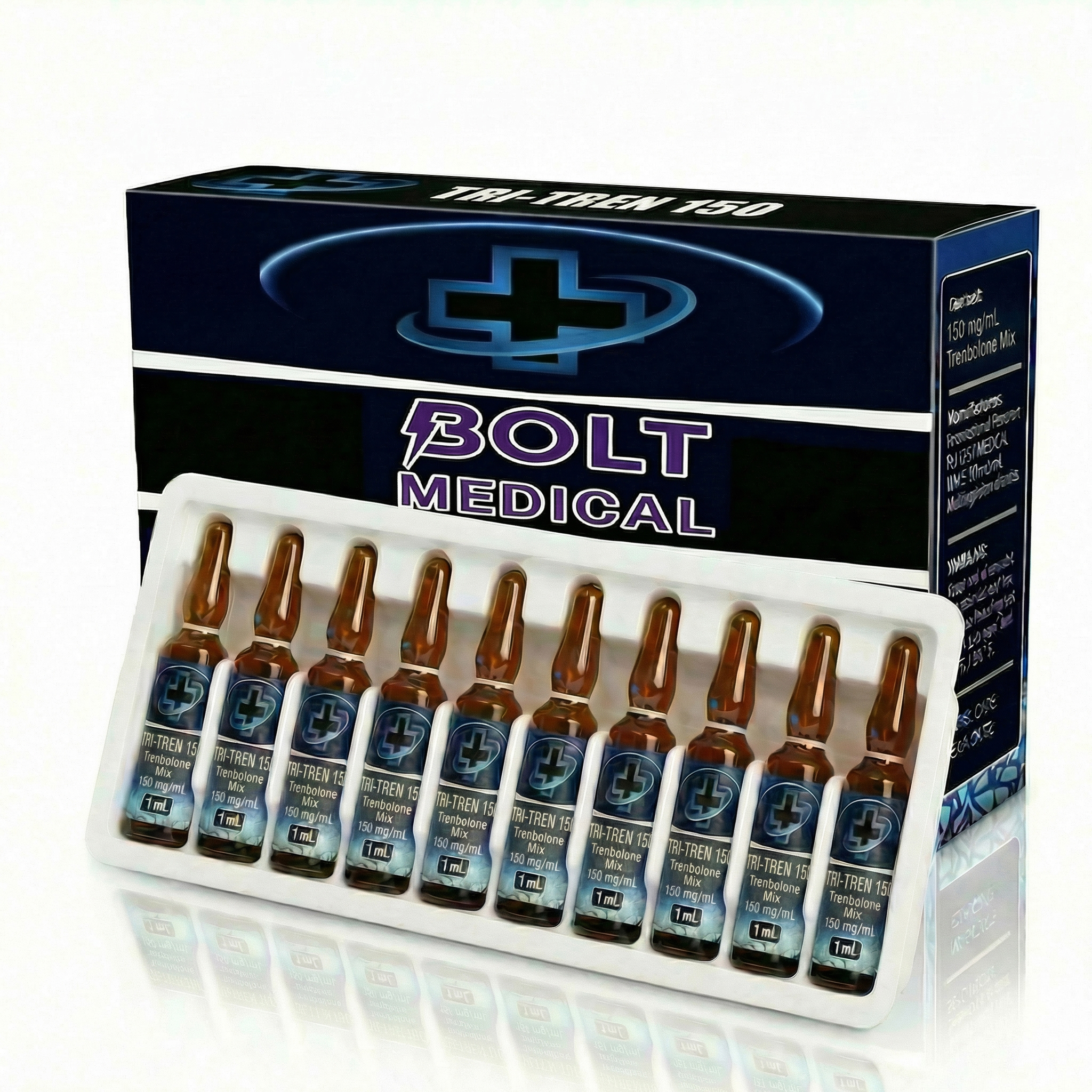 טרנבולון מיקס 150 מ״ג/מ״ל – 10 אמפולות להזרקה תוך־שרירית
